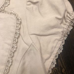 STUDIO Y (Maurices) Khaki Short Sleeve Blazer w/Lace Details SZ Small